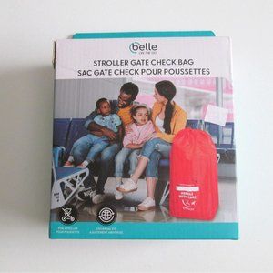 Belle On The Go Red Stroller Gate Check Bag Air Travel Cover New In Box